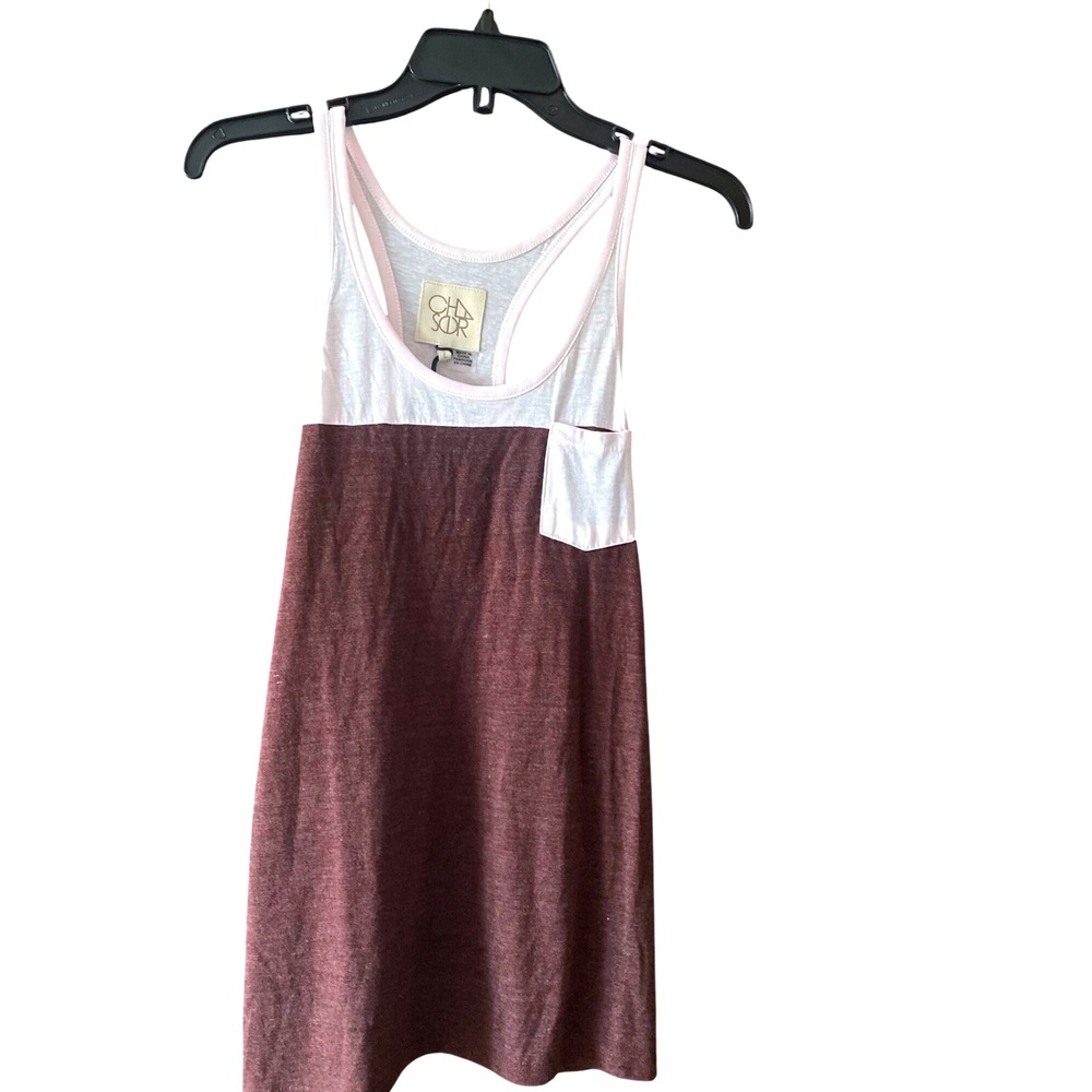 Chaser Colorblock Tank Top Casual Pocket Sleeveless Top S‎ L NWT